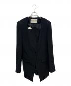 ）の古着「SIGNATURE CURVED NECK LONG JACKET」｜ブラック