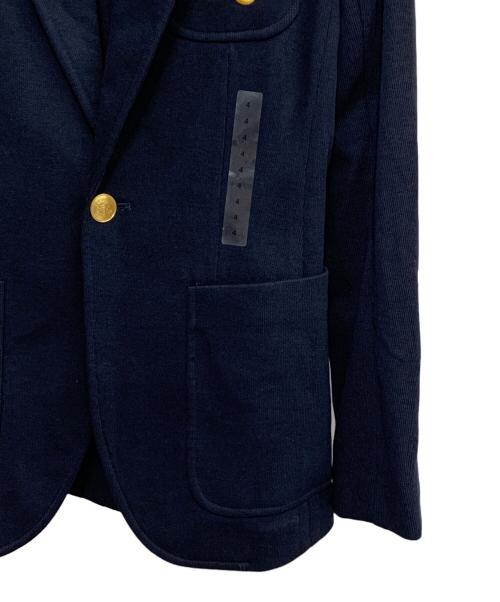 POLO RALPH LAUREN（ポロ・ラルフローレン）POLO RALPH LAUREN (ポロ・ラルフローレン) ダブルニット ジャカード ブレザー ネイビー サイズ:4 未使用品の古着・服飾アイテム