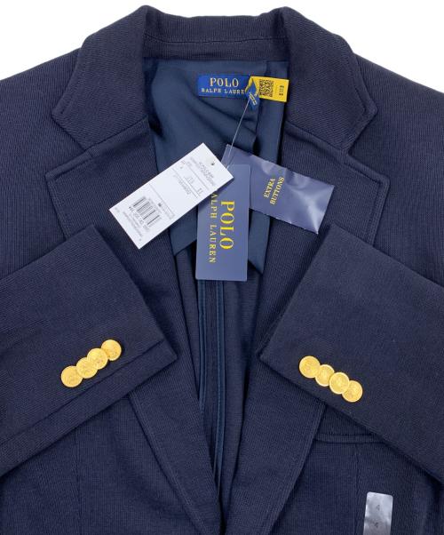 POLO RALPH LAUREN（ポロ・ラルフローレン）POLO RALPH LAUREN (ポロ・ラルフローレン) ダブルニット ジャカード ブレザー ネイビー サイズ:4 未使用品の古着・服飾アイテム