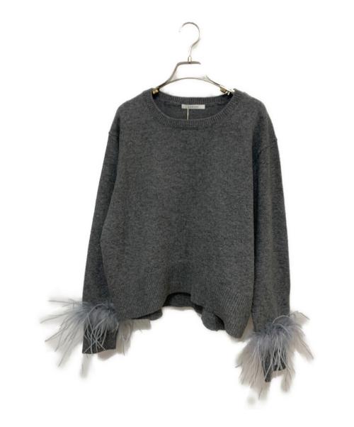 CADUNE（カデュネ）CADUNE (カデュネ) 薄手ニット グレー サイズ:38 未使用品の古着・服飾アイテム
