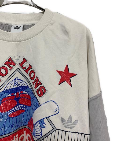adidas Originals（アディダスオリジナル）adidas originals (アディダスオリジナル) アーカイブベースボールスウェット ホワイト サイズ:XLの古着・服飾アイテム