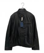 COLE HAANコールハーン）の古着「Smooth Lamb Leather Moto Jacket」｜ブラック