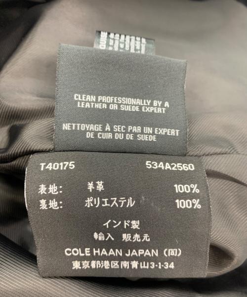 COLE HAAN（コールハーン）COLE HAAN (コールハーン) Smooth Lamb Leather Moto Jacket ブラック サイズ:M/M 未使用品の古着・服飾アイテム