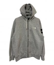 THE NORTH FACE（ザ ノース フェイス）の古着「スクエアロゴフルジップスウェット パーカー」｜グレー