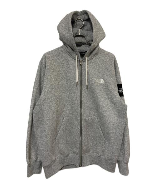 THE NORTH FACE（ザ ノース フェイス）THE NORTH FACE (ザ ノース フェイス) スクエアロゴフルジップスウェット パーカー グレー サイズ:XLの古着・服飾アイテム