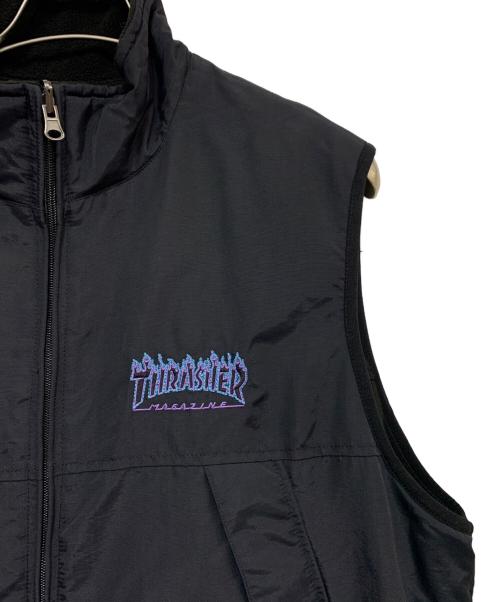 THRASHER（スラッシャー）THRASHER (スラッシャー) リバーシブルベスト ブラック サイズ:Ｌの古着・服飾アイテム