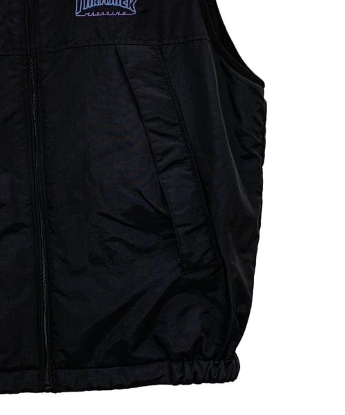 THRASHER（スラッシャー）THRASHER (スラッシャー) リバーシブルベスト ブラック サイズ:Ｌの古着・服飾アイテム