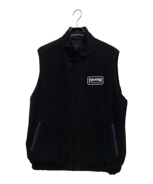 THRASHER（スラッシャー）THRASHER (スラッシャー) リバーシブルベスト ブラック サイズ:Ｌの古着・服飾アイテム