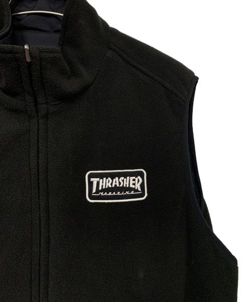 THRASHER（スラッシャー）THRASHER (スラッシャー) リバーシブルベスト ブラック サイズ:Ｌの古着・服飾アイテム
