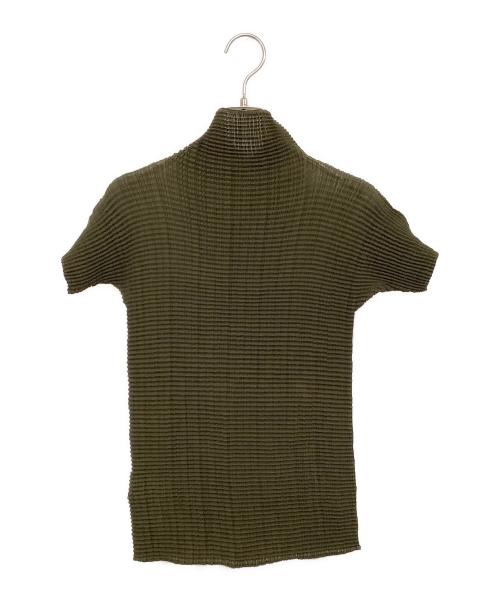 ISSEY MIYAKE（イッセイミヤケ）ISSEY MIYAKE (イッセイミヤケ) プリーツカットソー グリーン サイズ:Mの古着・服飾アイテム
