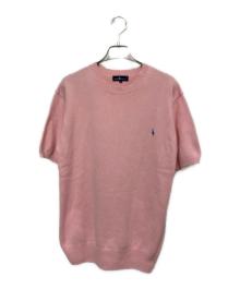 RALPH LAUREN（ラルフローレン）の古着「半袖ニット」｜ピンク