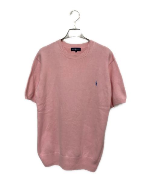 RALPH LAUREN（ラルフローレン）RALPH LAUREN (ラルフローレン) 半袖ニット ピンク サイズ:Ｌの古着・服飾アイテム