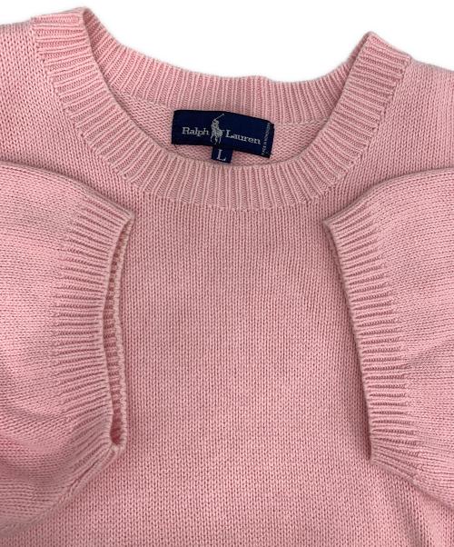 RALPH LAUREN（ラルフローレン）RALPH LAUREN (ラルフローレン) 半袖ニット ピンク サイズ:Ｌの古着・服飾アイテム