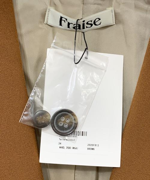 fraise（フレイズ）fraise (フレイズ) テーラードジャケット ブラウン サイズ:34 未使用品の古着・服飾アイテム