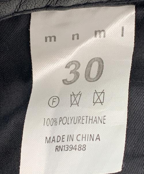 MNMI（ミニミニ）MNMI (ミニミニ) フェイクレザーパンツ ブラック サイズ:30の古着・服飾アイテム