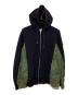 sacai（サカイ）の古着「切替ジップパーカー」｜ネイビー×グリーン