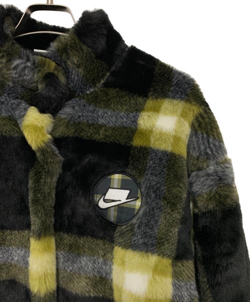 NIKE（ナイキ）NIKE (ナイキ)  NIKE AS W NSW FX FUR AOP JKT ブラック×イエロー サイズ:XLの古着・服飾アイテム