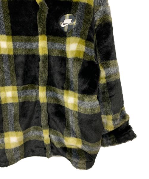 NIKE（ナイキ）NIKE (ナイキ)  NIKE AS W NSW FX FUR AOP JKT ブラック×イエロー サイズ:XLの古着・服飾アイテム