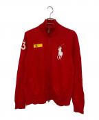 POLO RALPH LAURENポロ・ラルフローレン）の古着「ESPANA ジップニット」｜レッド