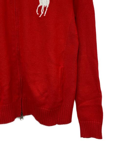 POLO RALPH LAUREN（ポロ・ラルフローレン）POLO RALPH LAUREN (ポロ・ラルフローレン) ESPANA ジップニット レッド サイズ:Mの古着・服飾アイテム