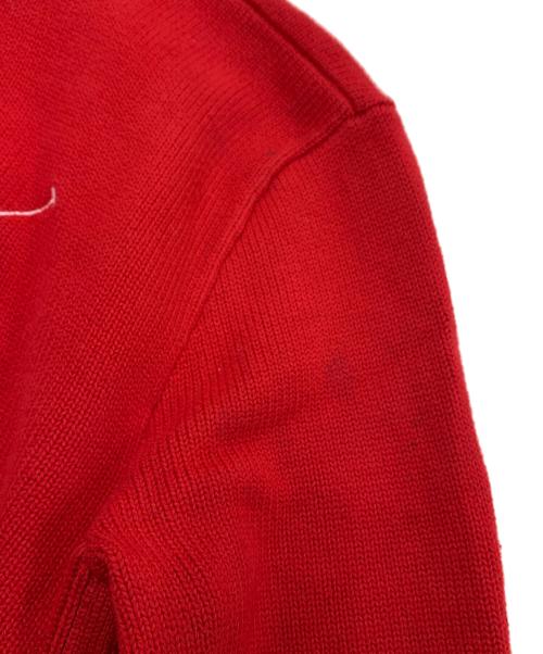 POLO RALPH LAUREN（ポロ・ラルフローレン）POLO RALPH LAUREN (ポロ・ラルフローレン) ESPANA ジップニット レッド サイズ:Mの古着・服飾アイテム