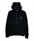 F.C.R.B.エフシーレアルブリストル）の古着「HOOD LOGO ZIP UP TEAM SWEAT HOODIE」｜ブラック