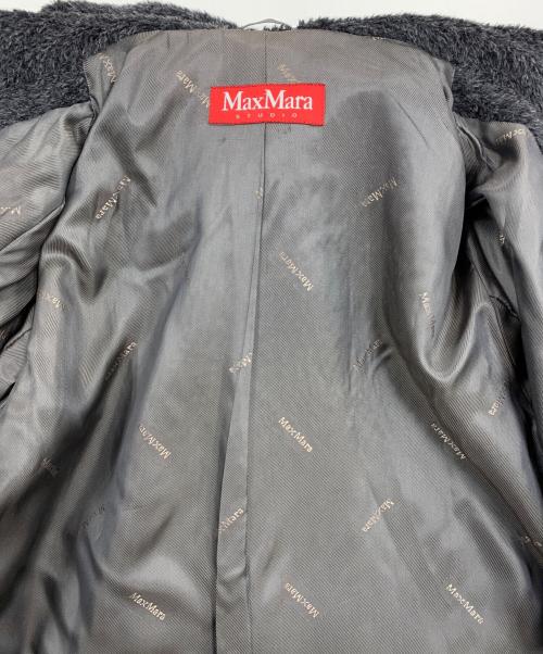 Max Mara Studio（マックスマーラ ストゥディオ）MAX MARA STUDIO (マックスマーラ ストゥディオ) フーデッドファーコート グレー サイズ:40の古着・服飾アイテム