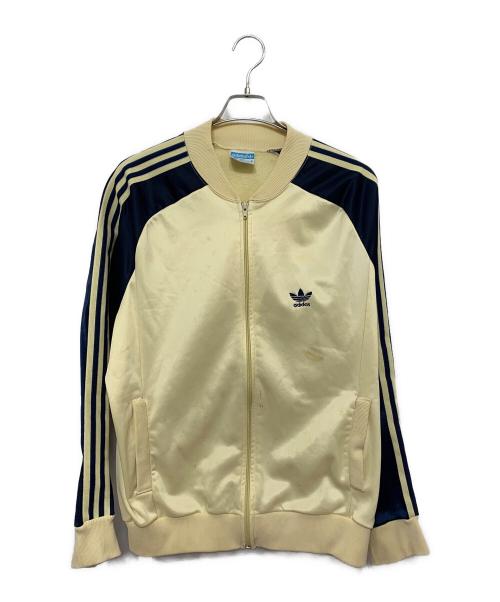 adidas（アディダス）adidas (アディダス) トラックジャケット イエロー×ネイビー サイズ:Ｌの古着・服飾アイテム