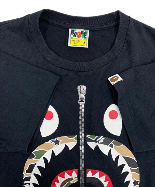 BAPE BY A BATHING APE（ベイプバイアベイシングエイプ）BAPE BY A BATHING APE (ベイプバイアベイシングエイプ) シャークT ブラック サイズ:Mの古着・服飾アイテム