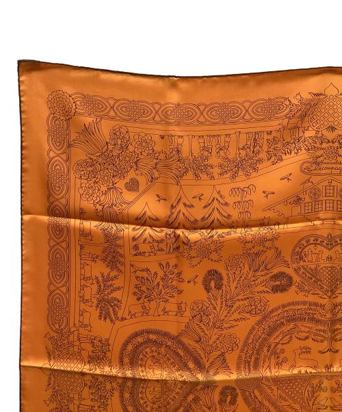 HERMES（エルメス）HERMES (エルメス) シルクスカーフ オレンジの古着・服飾アイテム