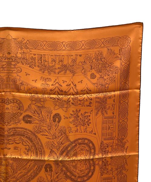 HERMES（エルメス）HERMES (エルメス) シルクスカーフ オレンジの古着・服飾アイテム