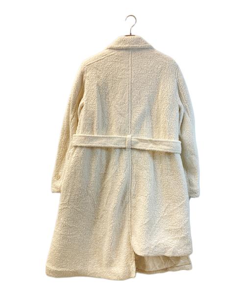 COMME des GARCONS HOMME PLUS（コムデギャルソンオムプリュス）COMME des GARCONS HOMME PLUS (コムデギャルソンオムプリュス) AD2017 捻じれボアコート ホワイト サイズ:Ｓの古着・服飾アイテム