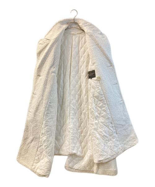 COMME des GARCONS HOMME PLUS（コムデギャルソンオムプリュス）COMME des GARCONS HOMME PLUS (コムデギャルソンオムプリュス) AD2017 捻じれボアコート ホワイト サイズ:Ｓの古着・服飾アイテム