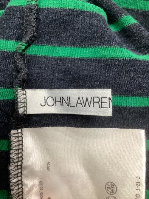 JOHN LAWRENCE SULLIVAN（ジョン ローレンス サリバン）JOHN LAWRENCE SULLIVAN (ジョン ローレンス サリバン) ボーダーカットソー グリーン×ネイビー サイズ:Mの古着・服飾アイテム