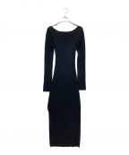 Rosarymoonロザリームーン）の古着「ニットワンピース」｜ブラック