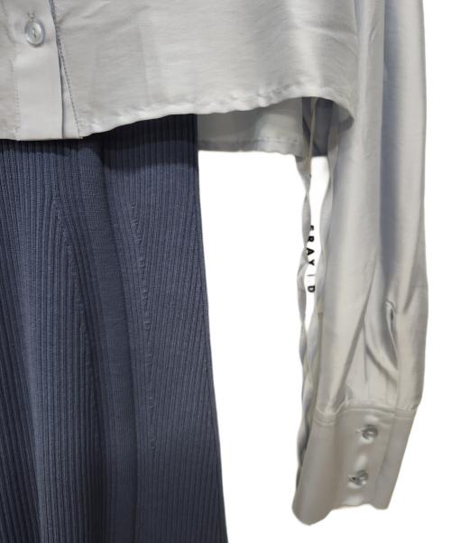 FRAY ID（フレイ アイディー）FRAY ID (フレイ アイディー) ショートシャツSETベアニットワンピース スカイブルー サイズ:Free 未使用品の古着・服飾アイテム