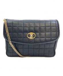 CELINE（セリーヌ）の古着「キルティングチェーンショルダーバッグ」｜ブラック