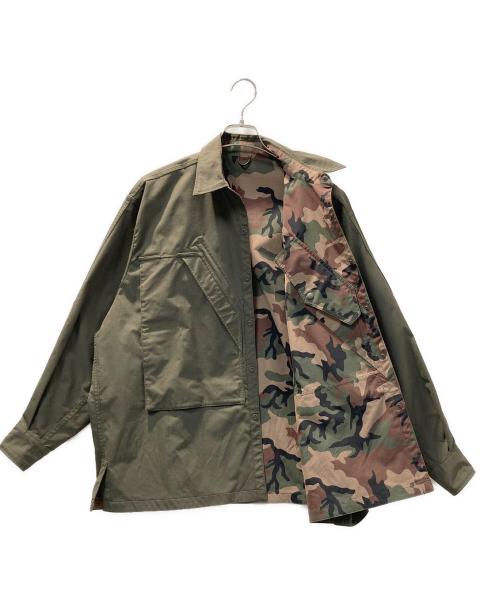 GLOBERIDE（グローブライド）GLOBERIDE (グローブライド) W's TECH REVERSIBLE PARAMARINE JACKET グリーン×ベージュ サイズ:Ｍの古着・服飾アイテム