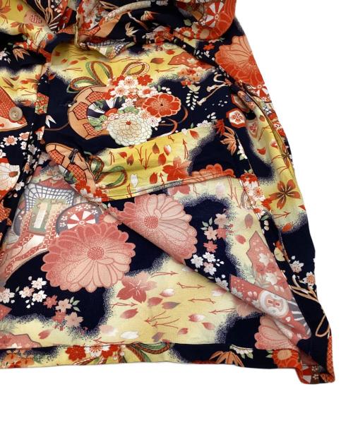 Sun Surf（サンサーフ）Sun Surf (サンサーフ) 復刻 TROPICANA THE ROYAL WAGON ハワイシャツ ネイビー×オレンジ サイズ:XLの古着・服飾アイテム