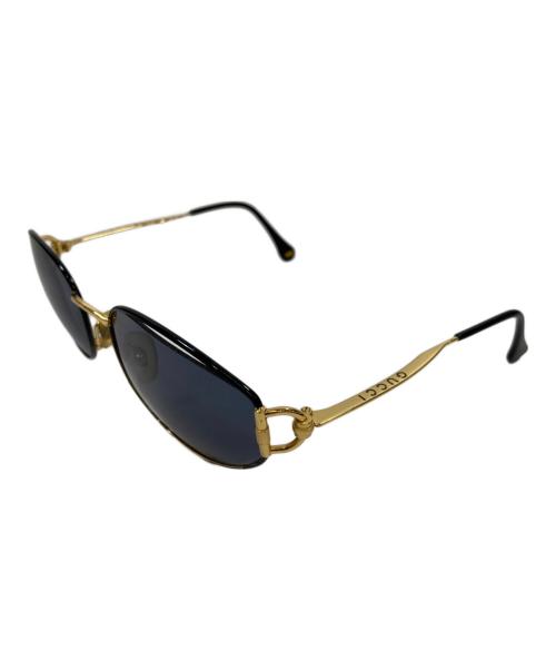 GUCCI（グッチ）GUCCI (グッチ) サングラス ブラック×ゴールドの古着・服飾アイテム