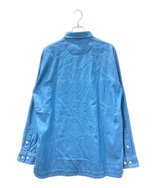 LACOSTE（ラコステ）LACOSTE (ラコステ) バイアスカットデニムシャツ インディゴ サイズ:US:M/FR:40 未使用品の古着・服飾アイテム