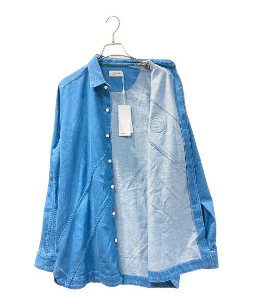LACOSTE（ラコステ）LACOSTE (ラコステ) バイアスカットデニムシャツ インディゴ サイズ:US:M/FR:40 未使用品の古着・服飾アイテム