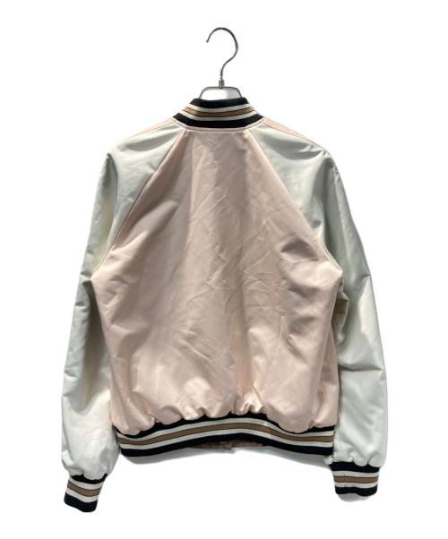 COACH（コーチ）COACH (コーチ) リバーシブルスカジャン ピンク×ホワイト サイズ:Sの古着・服飾アイテム