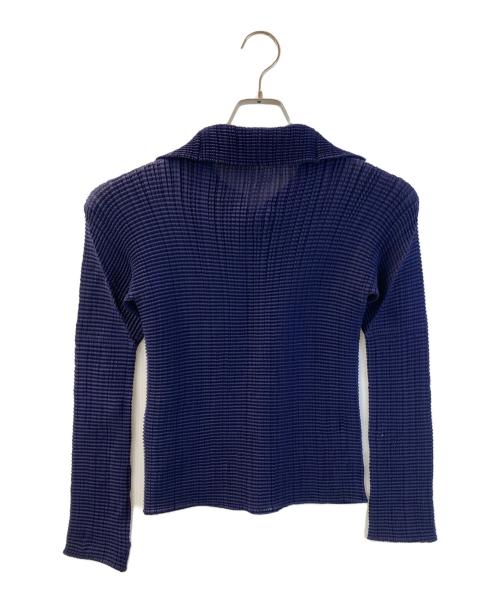 ISSEY MIYAKE（イッセイミヤケ）ISSEY MIYAKE (イッセイミヤケ) プリーツシャツ ネイビー サイズ:2の古着・服飾アイテム