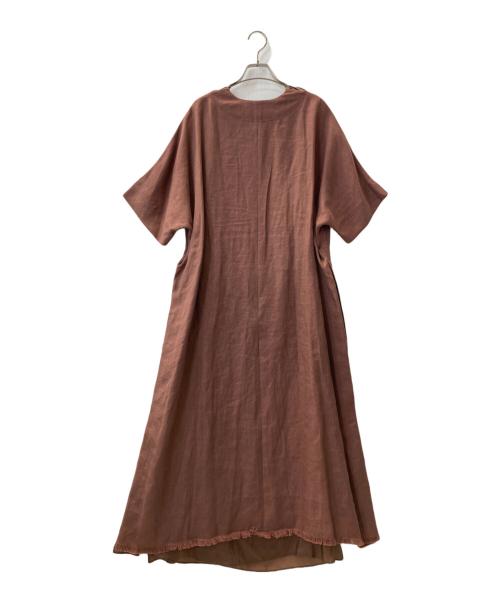 ebure（エブール）ebure (エブール) リネンワンピース ブラウン サイズ:38の古着・服飾アイテム