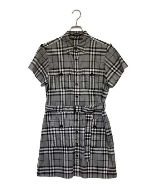 BURBERRY LONDON（バーバリーロンドン）BURBERRY LONDON (バーバリーロンドン) シャツワンピース グレー サイズ:38の古着・服飾アイテム