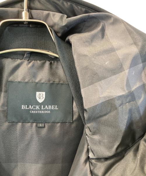 BLACK LABEL CRESTBRIDGE（ブラックレーベル クレストブリッジ）BLACK LABEL CRESTBRIDGE (ブラックレーベル クレストブリッジ) カラーブロックストレッチスポーツダウンジャケット パープル×ブラック サイズ:L 未使用品の古着・服飾アイテム