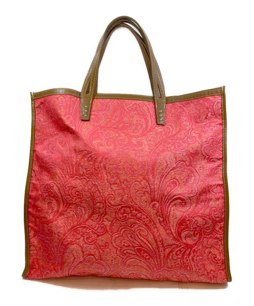 AVACATION（アヴァケーション）AVACATION (アヴァケーション) トートバッグ レッド×ブラウンの古着・服飾アイテム