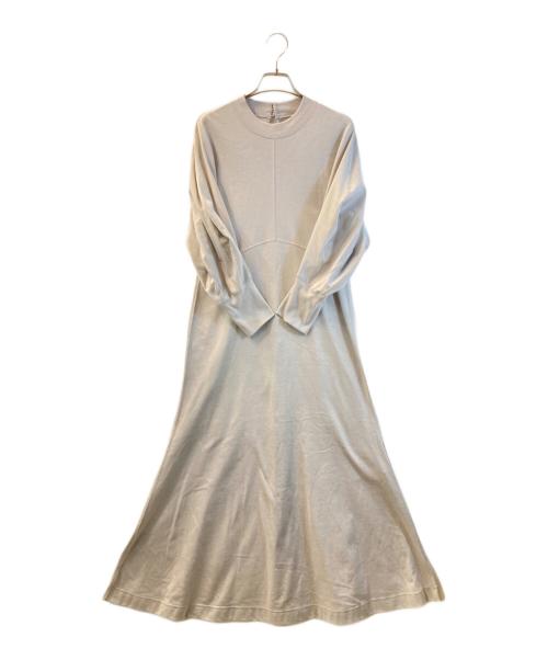 Mame Kurogouchi（マメクロゴウチ）Mame Kurogouchi (マメクロゴウチ) Cotton Jersey Flared Dress グレー サイズ:2の古着・服飾アイテム