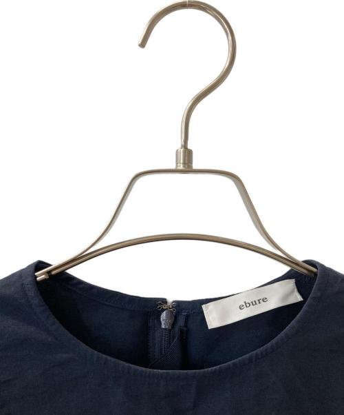 ebure（エブール）EBURE (エブール) ハイカウントポプリン デザインブラウス ネイビー サイズ:38の古着・服飾アイテム